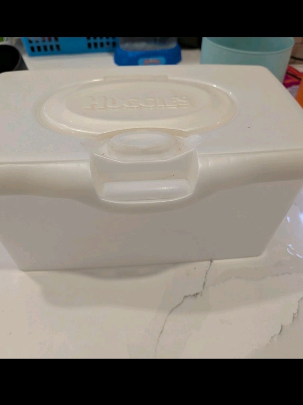 Huggies plain white Baby Wipes Storage Dispenser